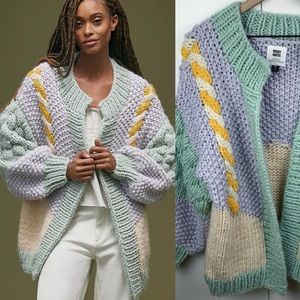 Anthropologie Vicky Knits Chunky Knit Cardigan